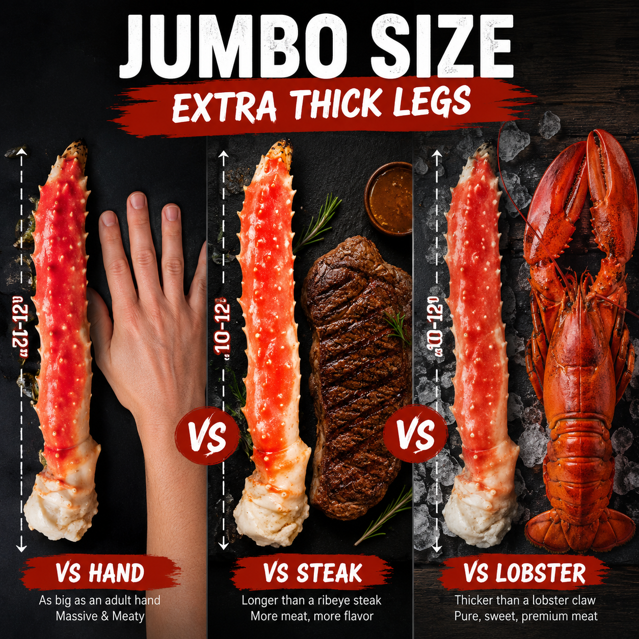 Premium Alaskan King Crab Legs | Flash Frozen for Peak Freshness