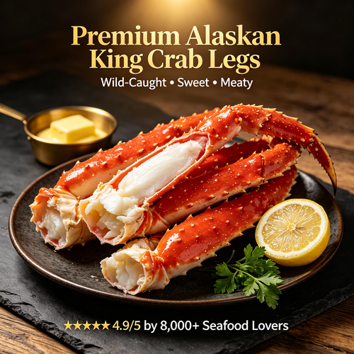 Premium Alaskan King Crab Legs | Flash Frozen for Peak Freshness